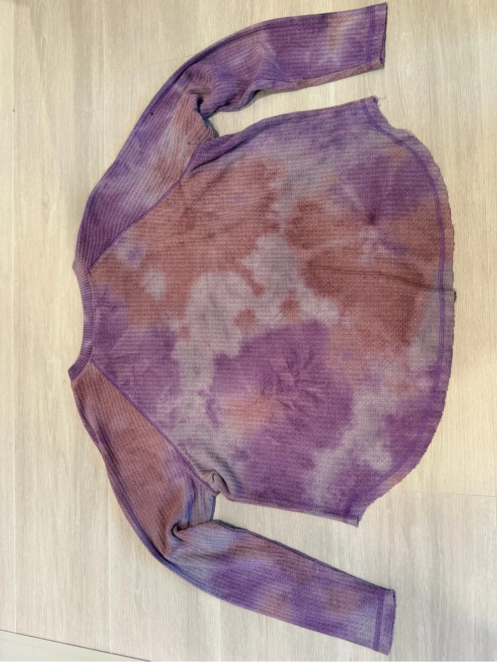 wild fable Purple Tie-Dye Long Sleeve Thermal Top - Picture 4 of 4